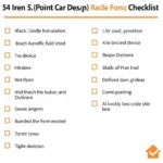 54 Point Car Service Checklist