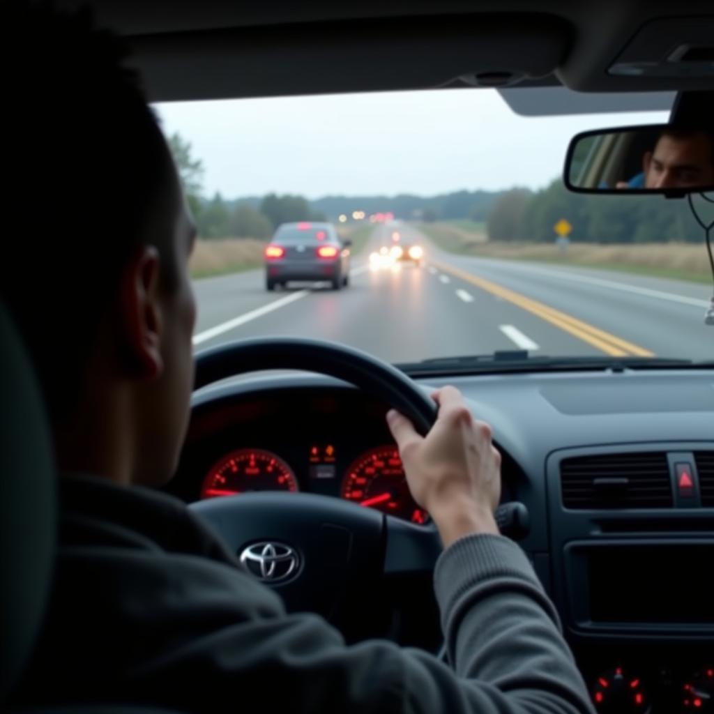 Avoiding a head-on collision on the A1