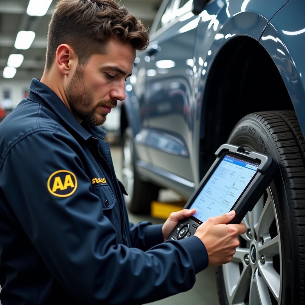 Qualified AA mechanic performing a car inspection in Palmerston North