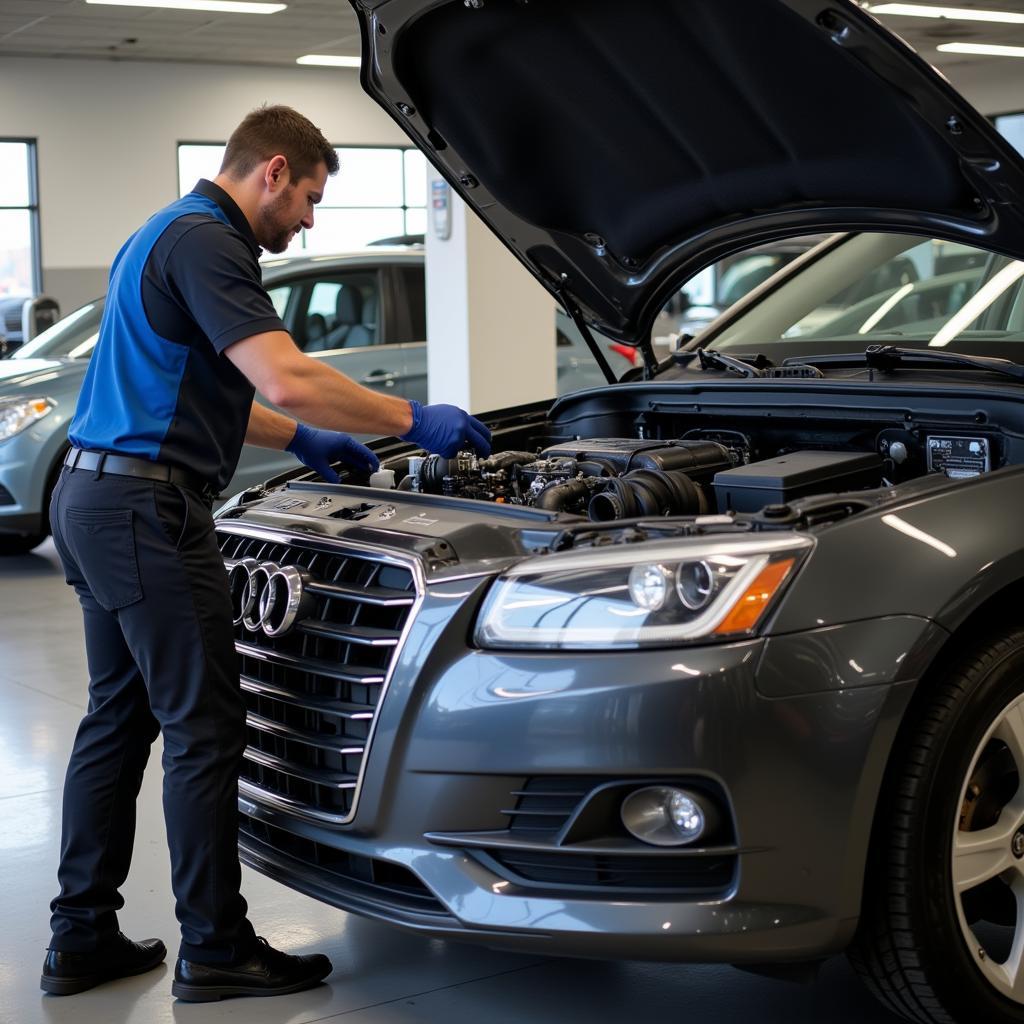 AA Used Car Inspection in progress