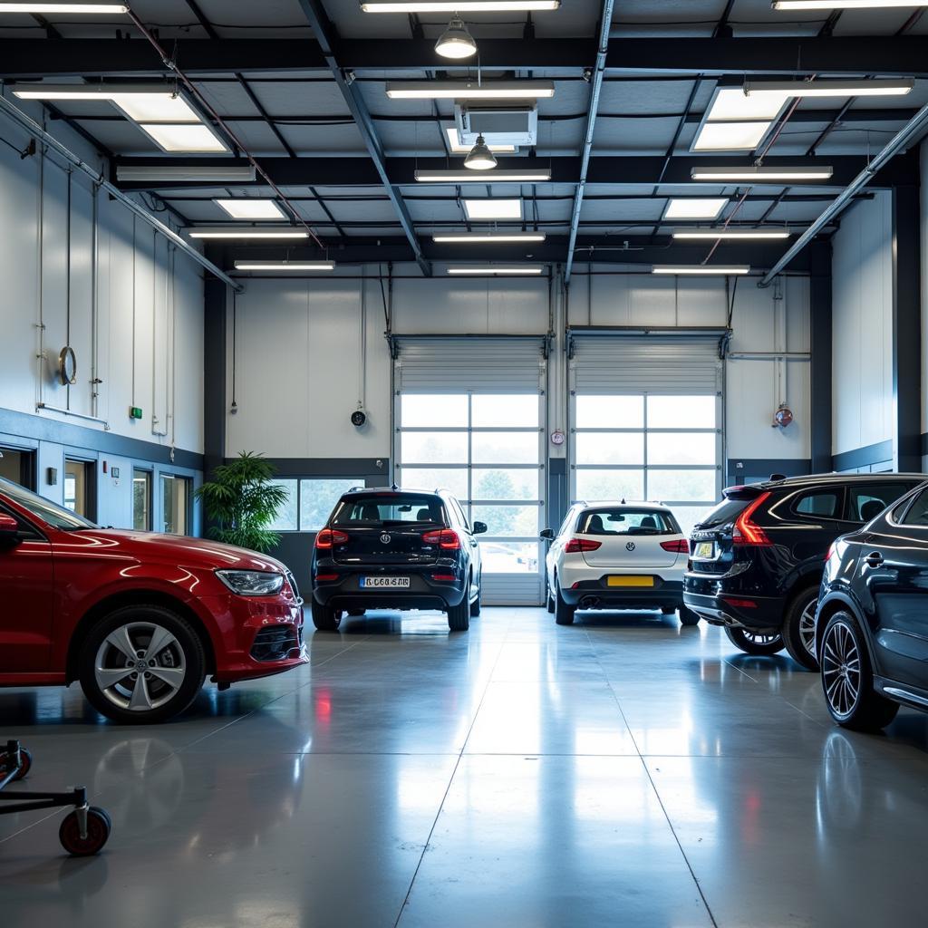 Modern car service garage in Aberdeen