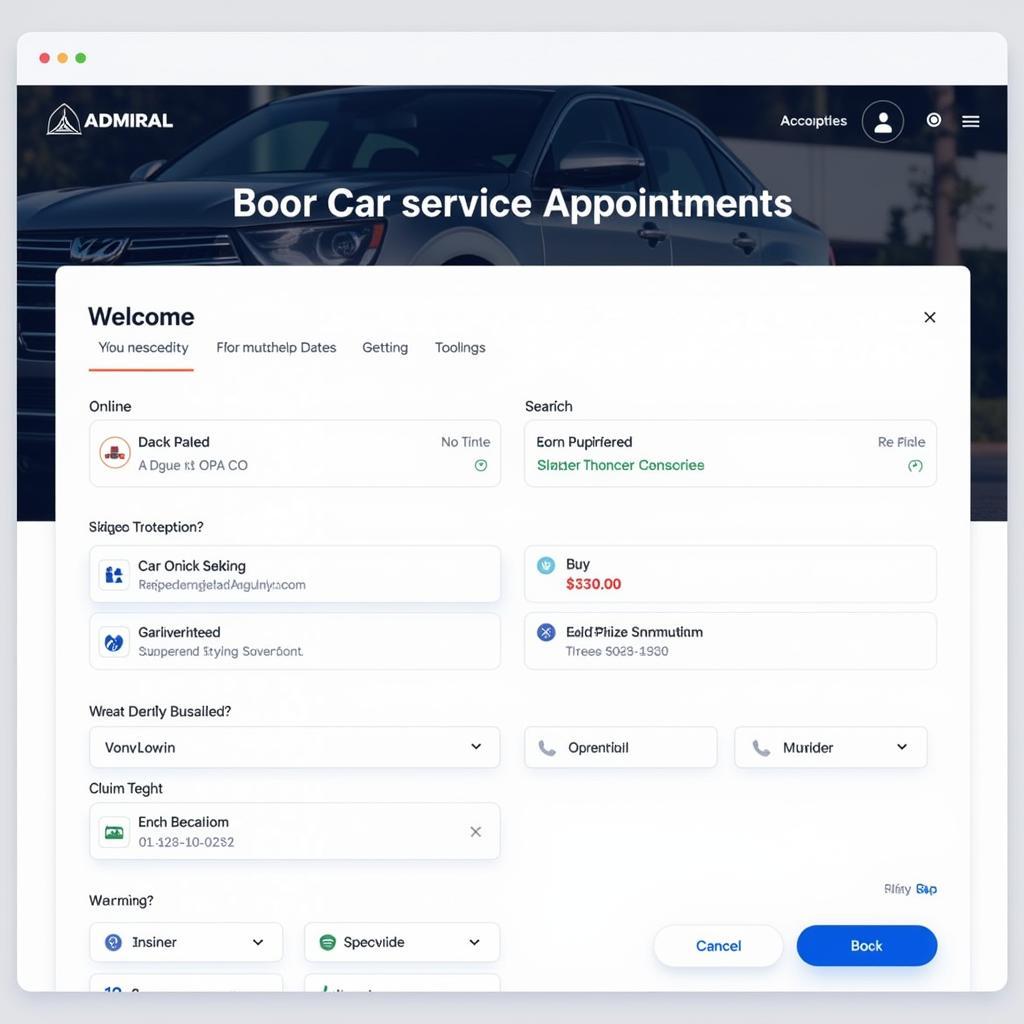 Admiral Car Service Online Booking