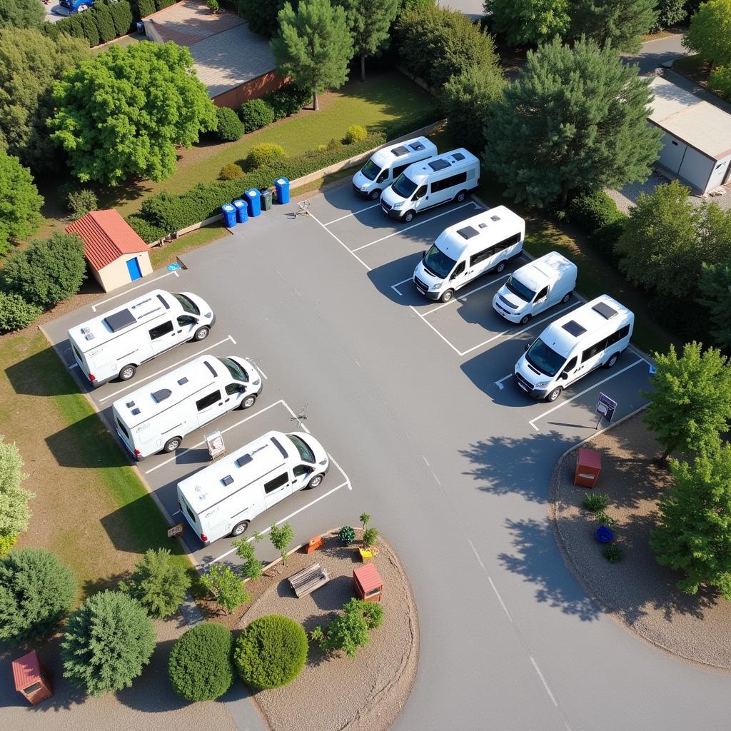 Amenities at an aire de service for camping cars in Banyuls-sur-Mer