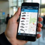 Booking an Airport Car Service on a Smartphone