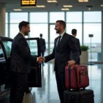 Passengers Being Greeted at Airport Pickup