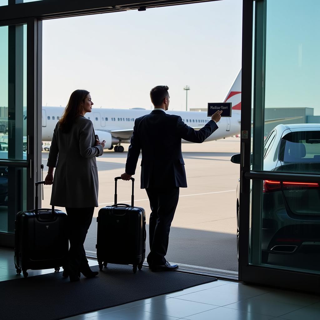 Car Service Waiting for Passenger at Newark Airport