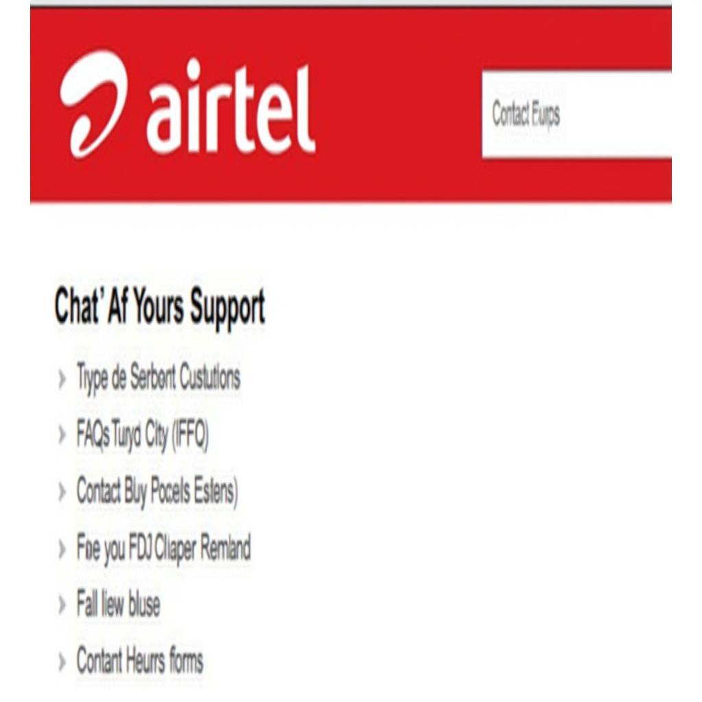 Airtel website customer support options