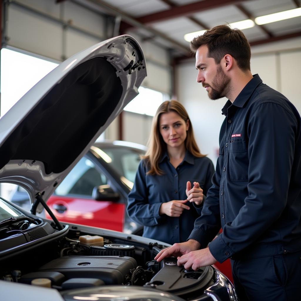 Alkimos Mobile Mechanic Discussing Car Issues with a Customer