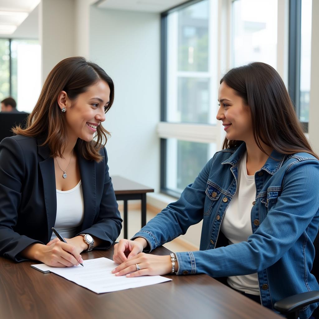 Allstate Car Warranty Customer Service Representative Assisting a Customer