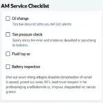 AM Car Service Checklist