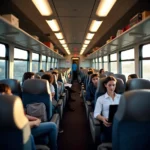 Amtrak Amfleet Coach Car Interior