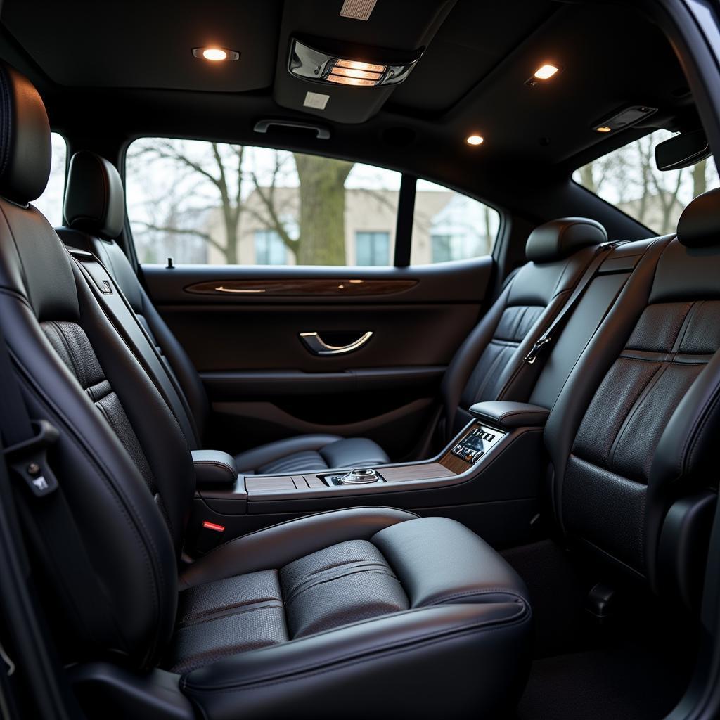 Luxurious Interior of a Town Car