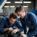 Experienced car service technicians working in Andover