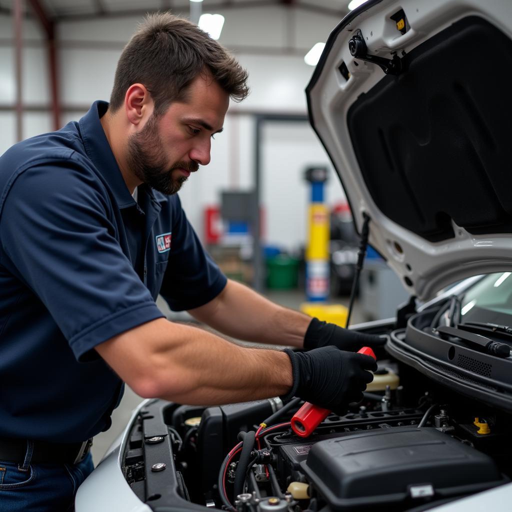 Apopka Mechanic Checking Car AC