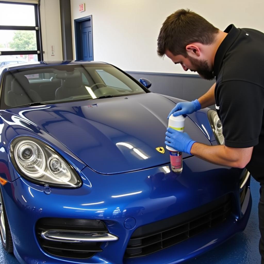 Car detailing in progress at Aqua Valet Cork