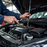 Armadale car service mechanic inspecting a vehicle