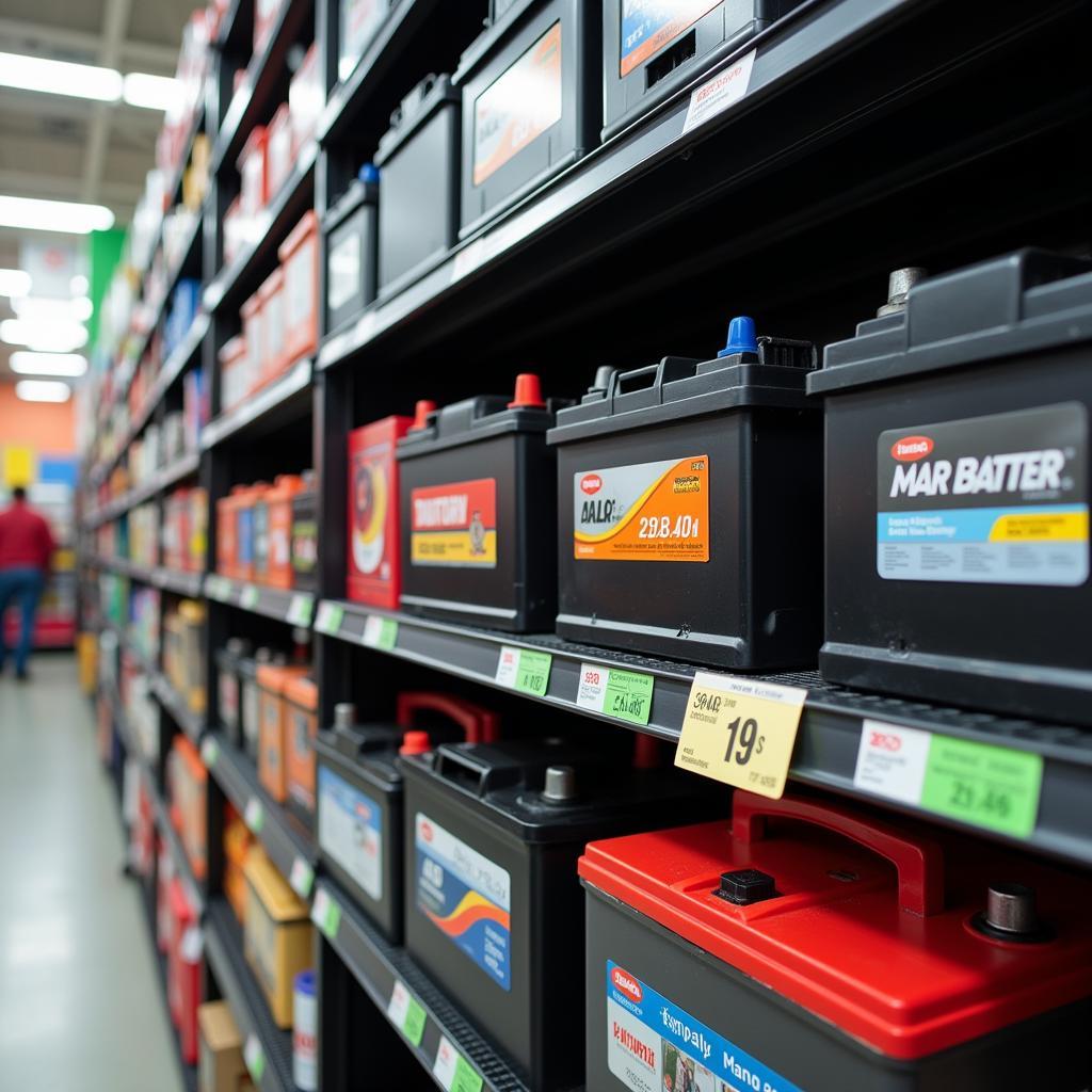 Car Battery Aisle in Asda