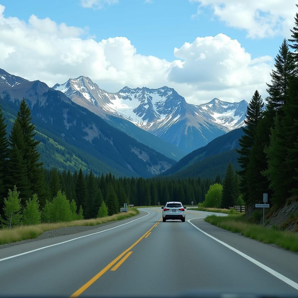 Scenic drive through the Rocky Mountains to Aspen