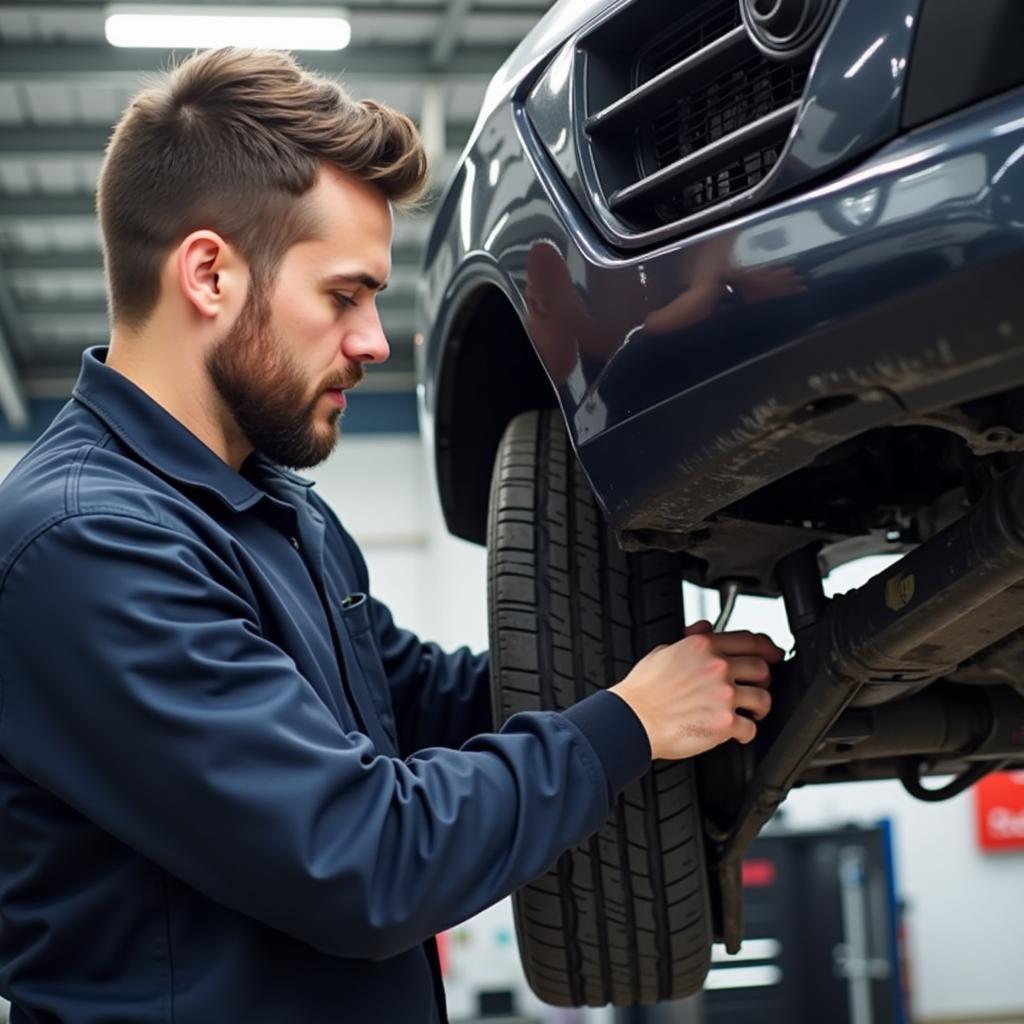 Experienced mechanic conducting a thorough vehicle inspection at Atlas Car Service Drumcondra