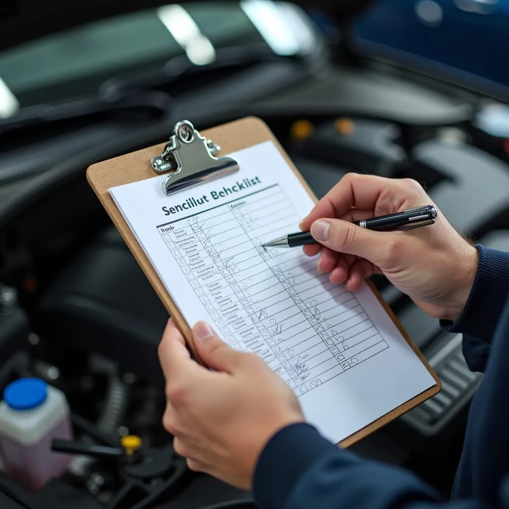 Car service checklist for Audi vehicles