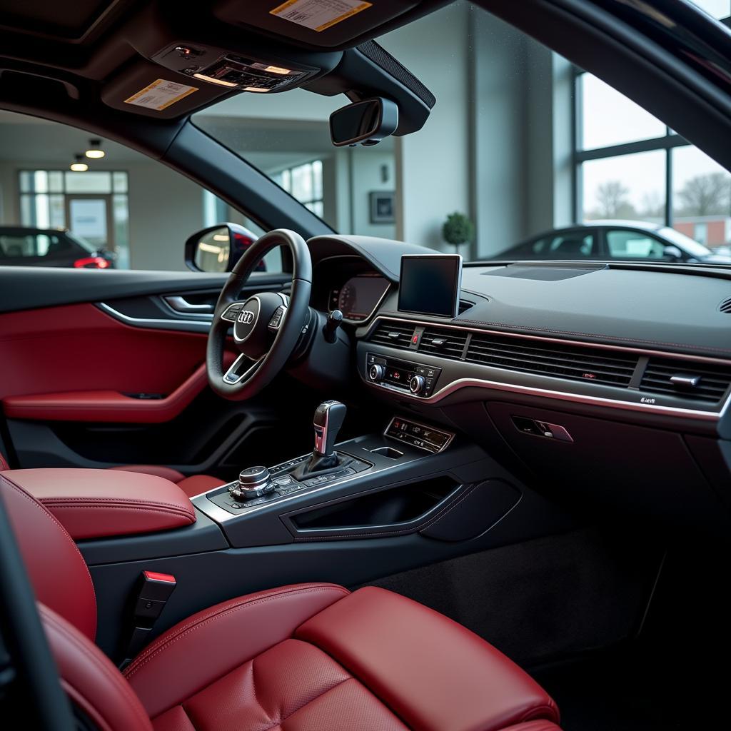 Luxury Interior of an Audi at Service Centre