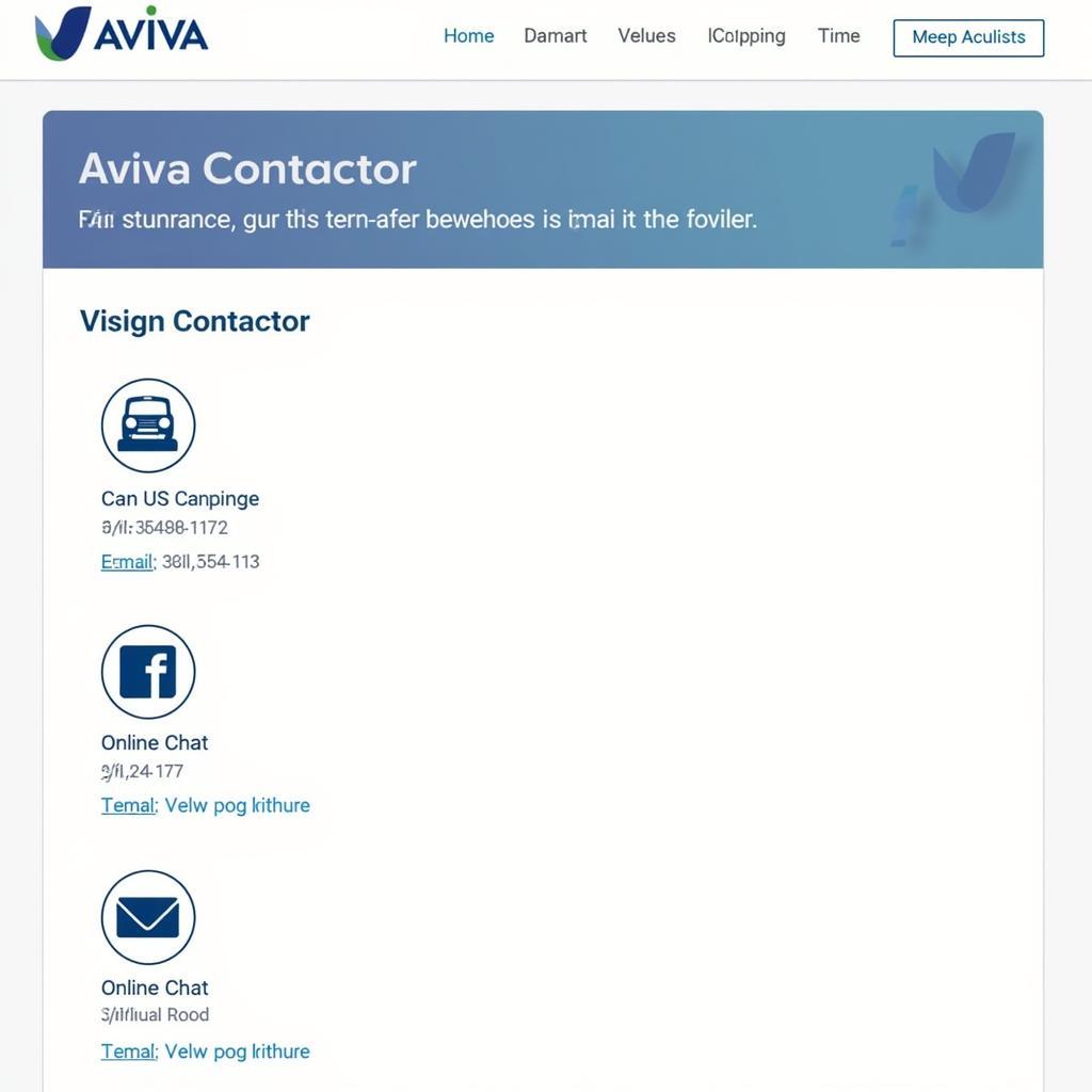 Aviva Customer Services Contact Options