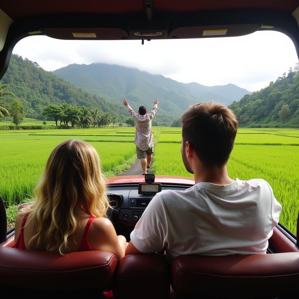 Bali Private Driver Exploring Rice Fields