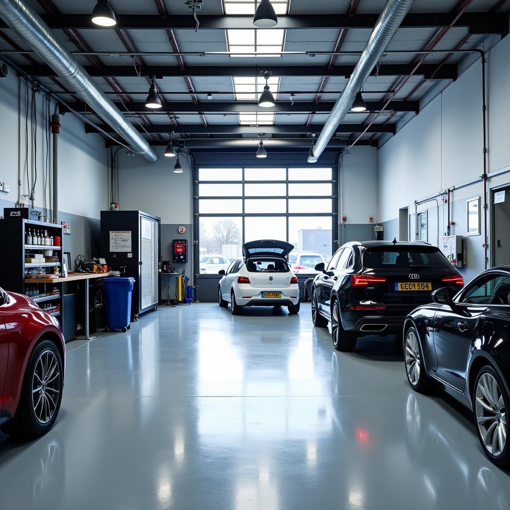 Modern Car Service Garage Interior in Ballyfermot