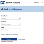 Bank of Scotland Car Insurance Login Page