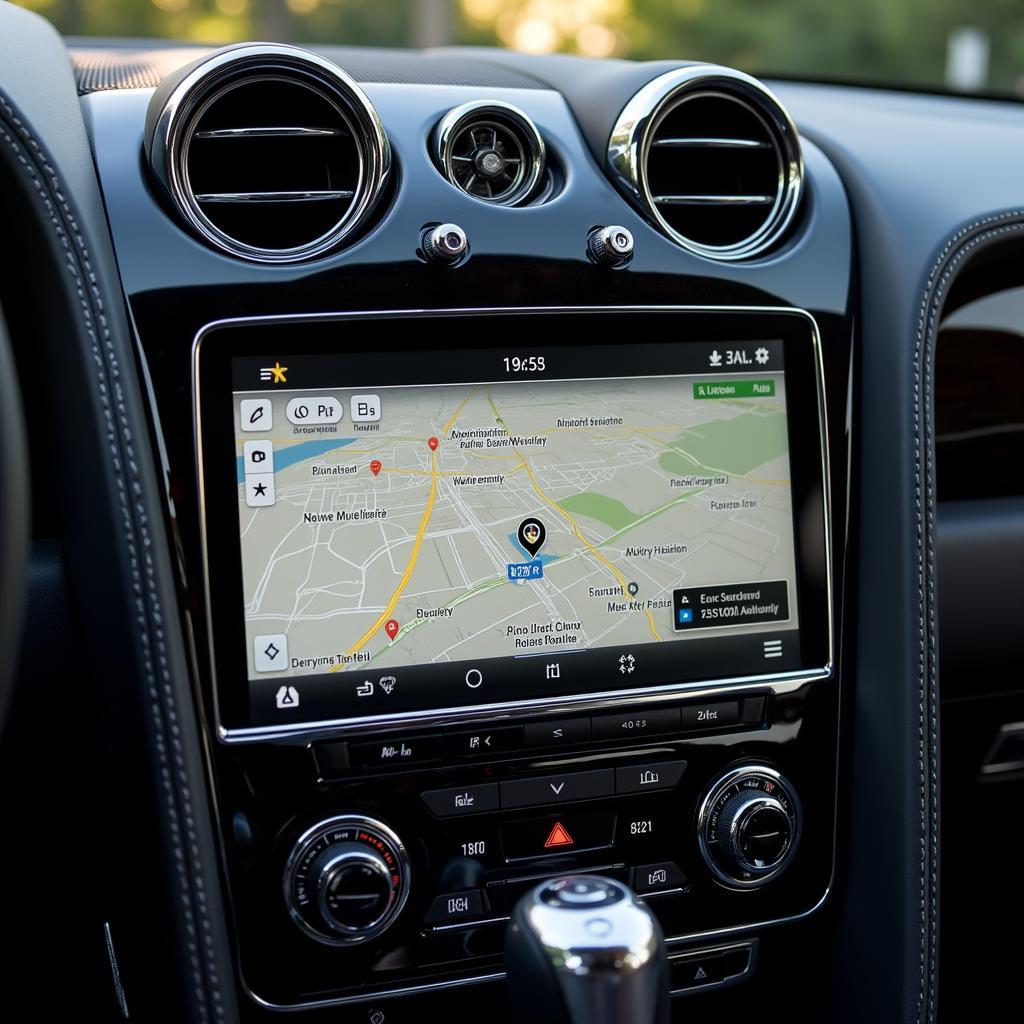 Bentley car navigation system with real-time traffic updates