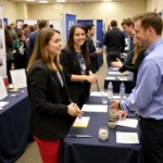 Students attending a Berkeley College Career Fair