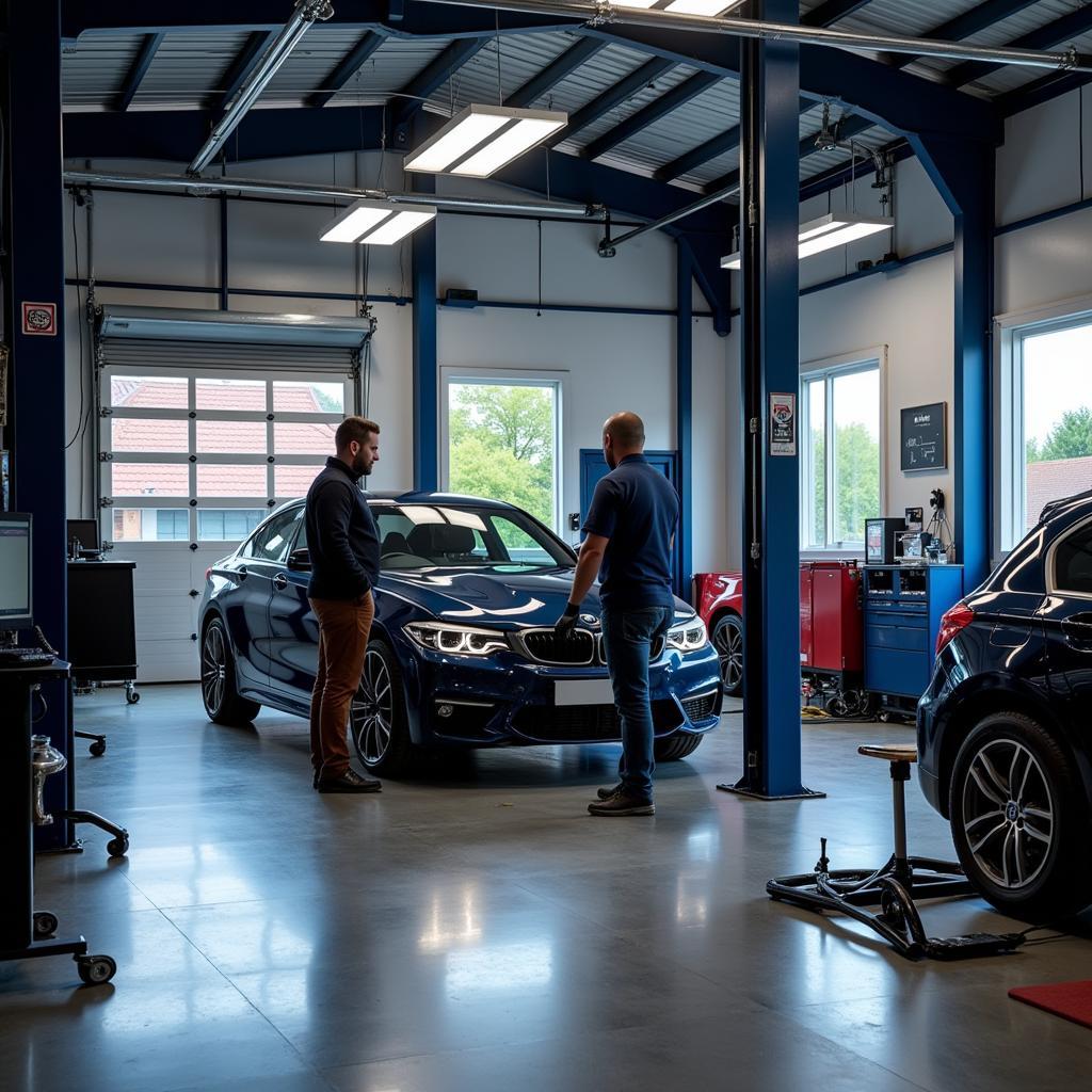 Modern car service garage in Bicester