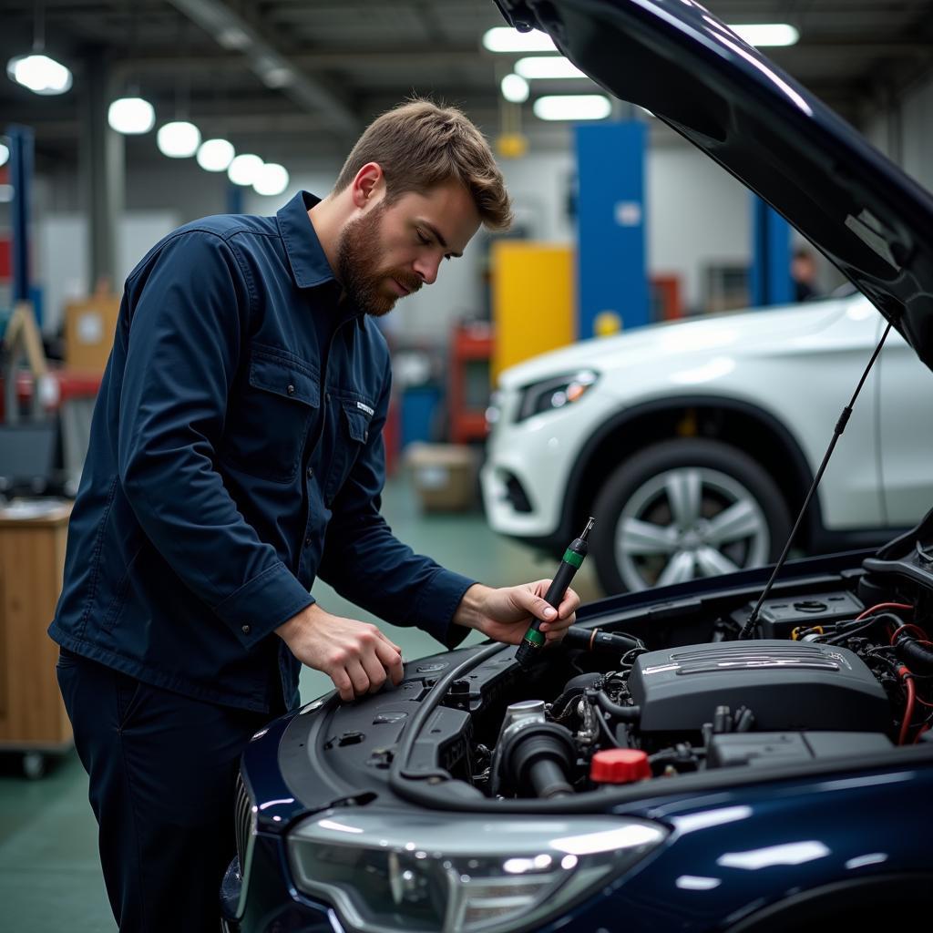 Experienced Car Mechanic Working on a Vehicle in Birkenhead