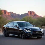 Black car service in Cave Creek featuring a luxury sedan