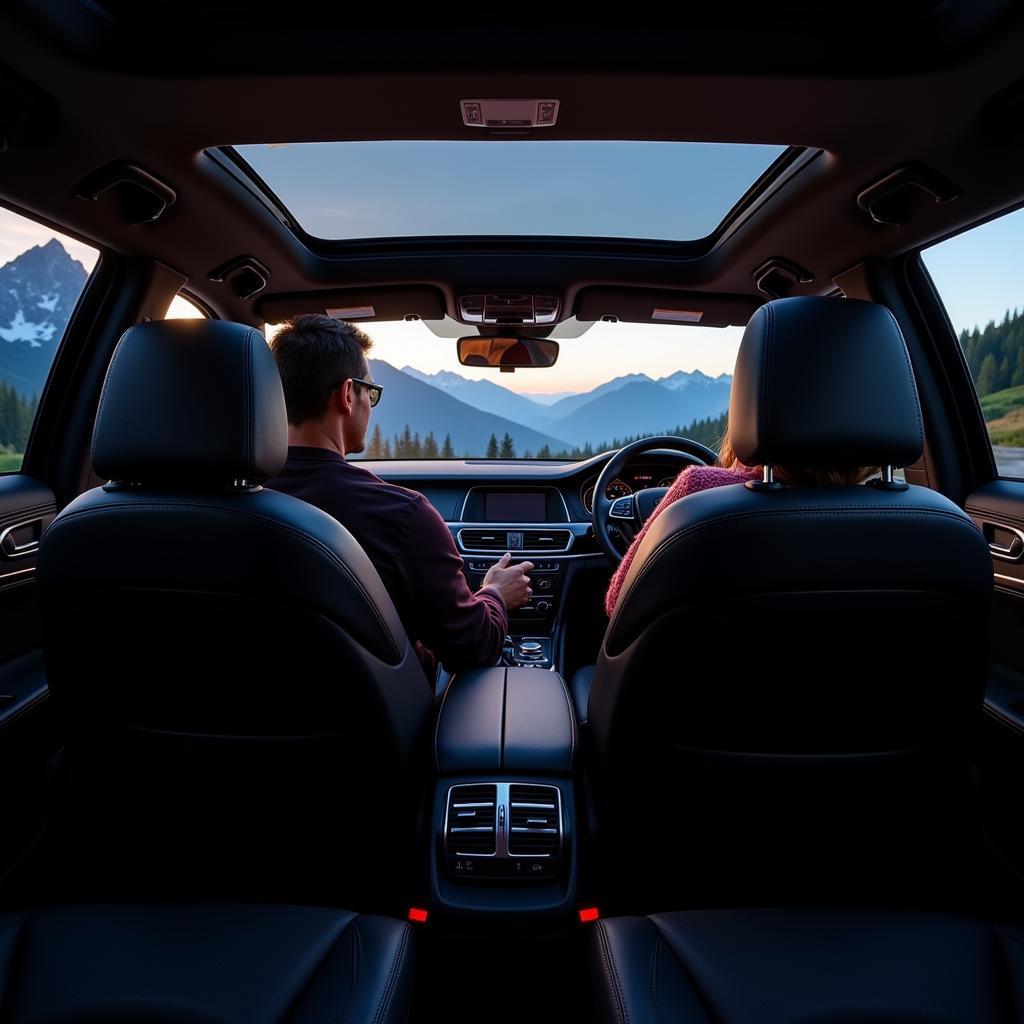  Luxurious Interior of a Black Car Service in Jackson Hole