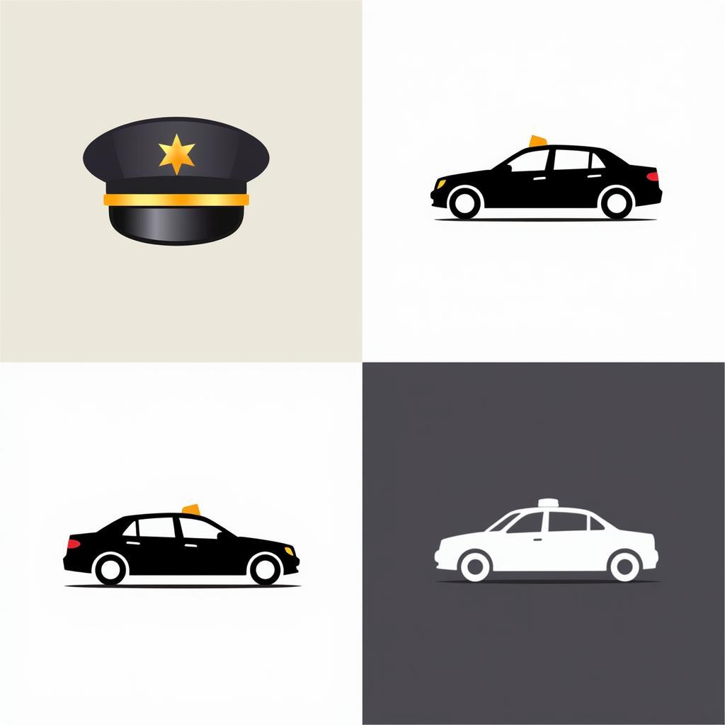 Variations of a Black Car Service Logo