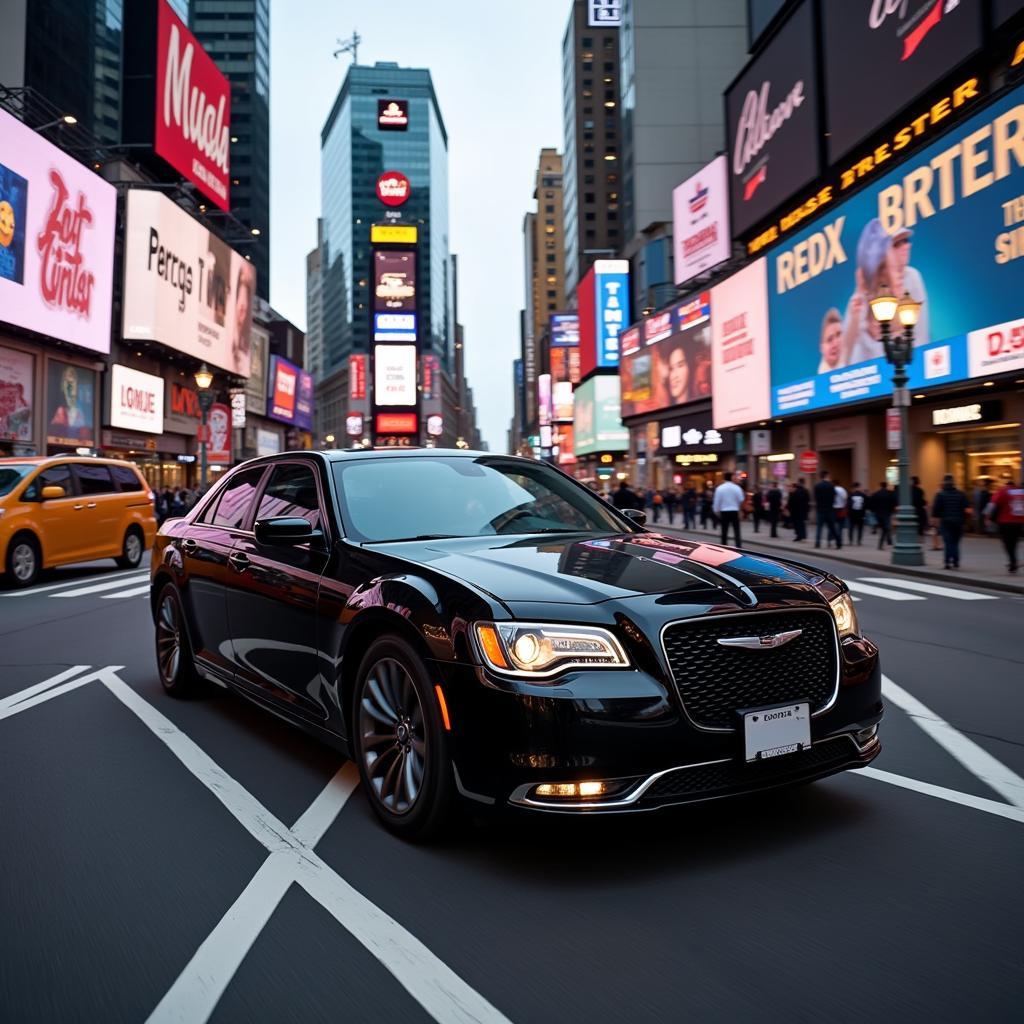 Black Car Service Navigating NYC Traffic