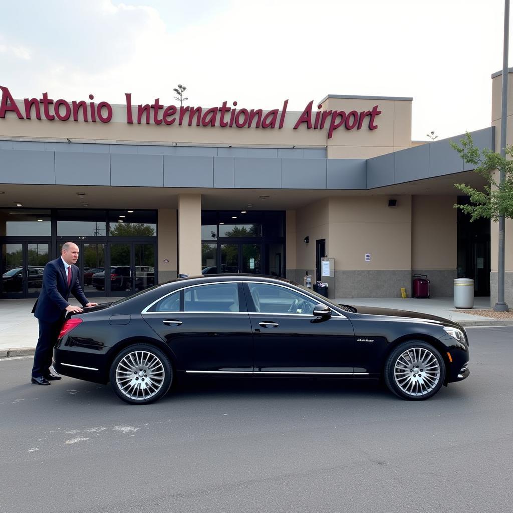 Black car service at the San Antonio International Airport