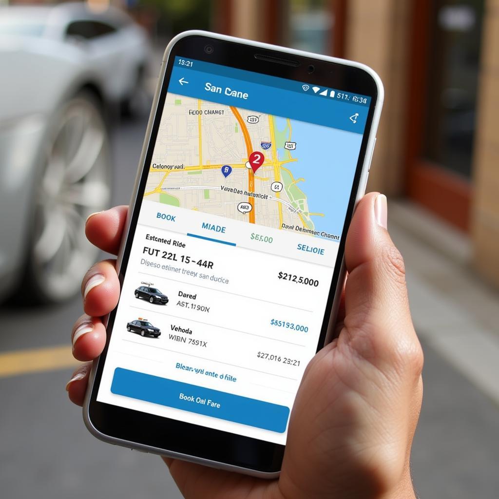 Booking a Blacklane ride in San Diego through the mobile app