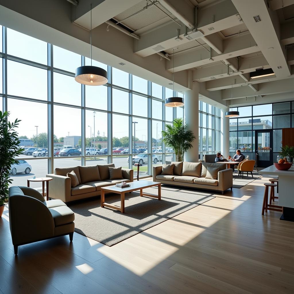 Comfortable waiting area at a BMW car service in Escondido