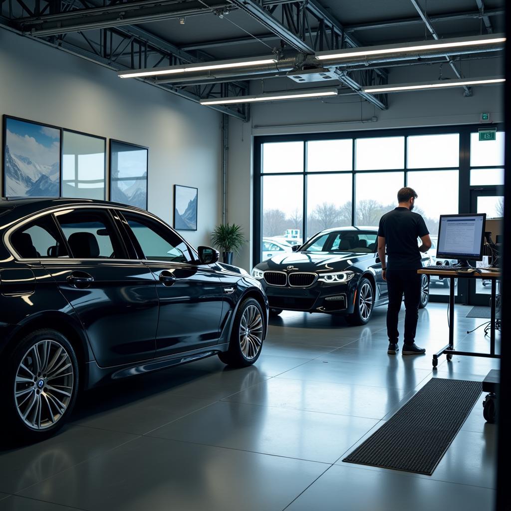 BMW Dealership Service Bay