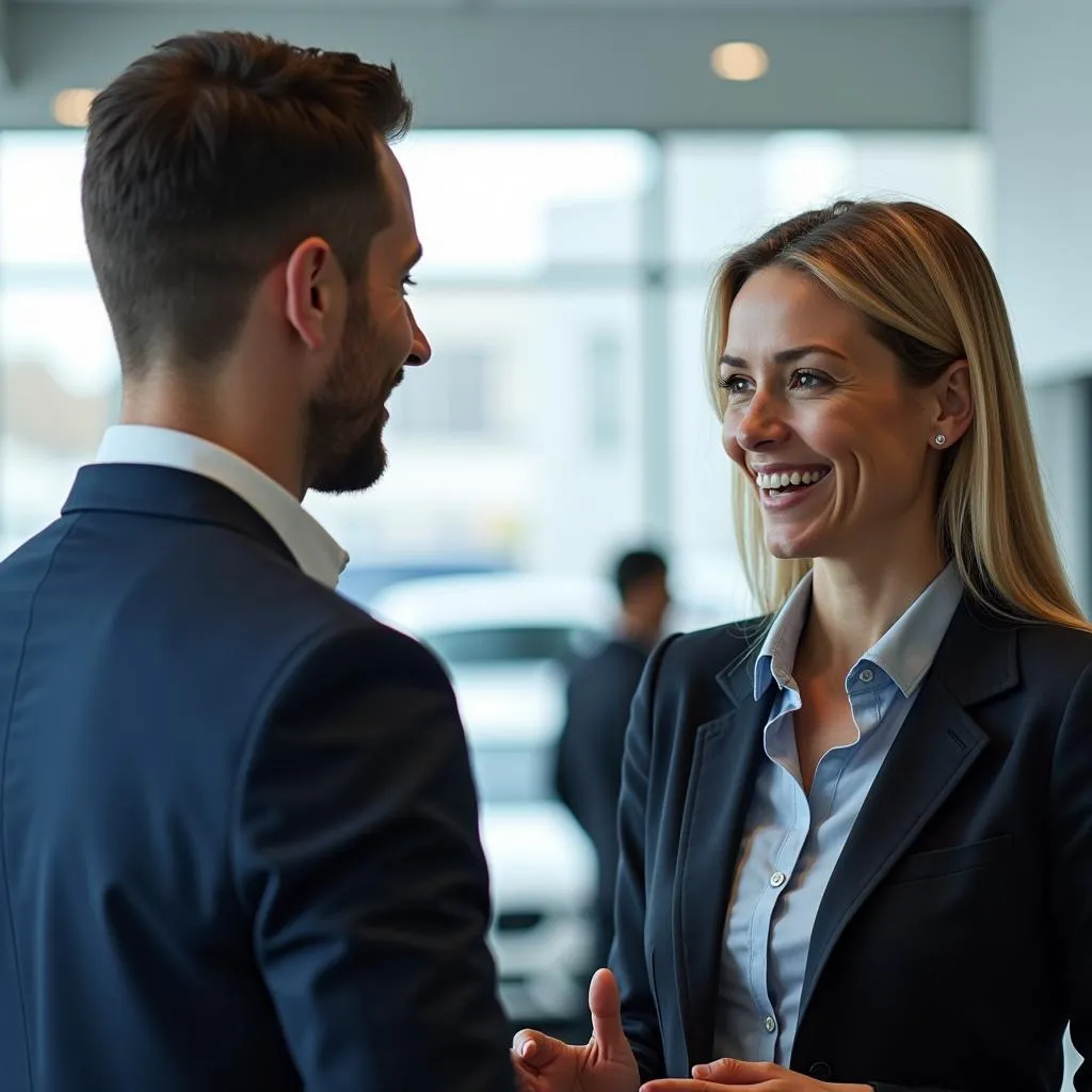  Discussing Replacement Car Options with BMW Service Advisor 