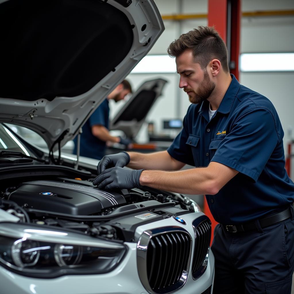 BMW Technician at Work