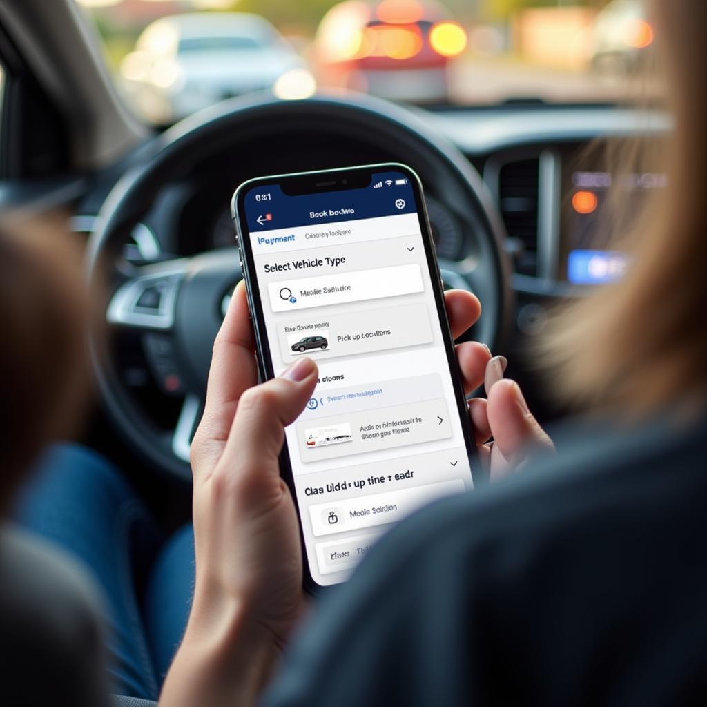 Booking a Car Service Online via Mobile App