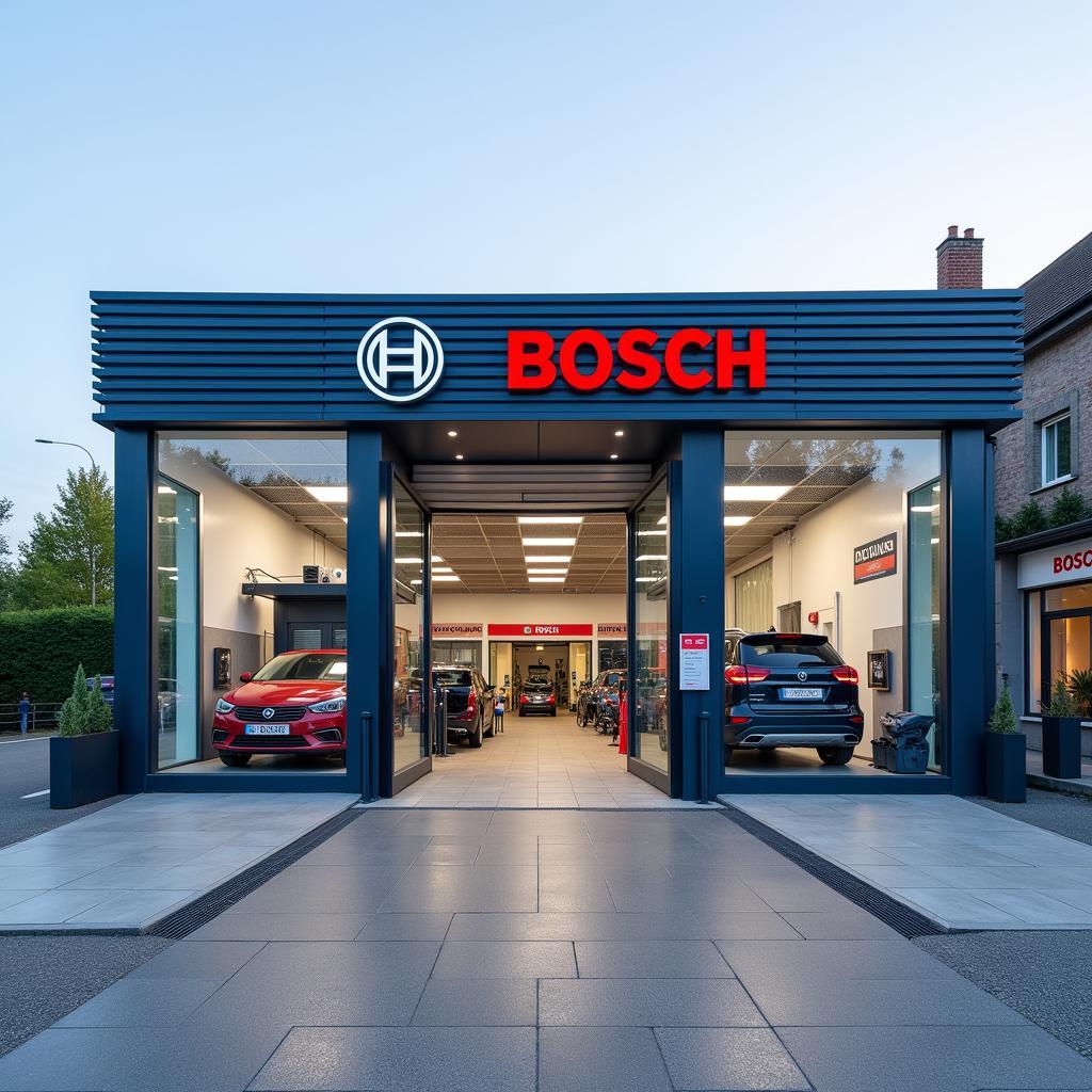 Modern Bosch Car Service Center in Neubrandenburg