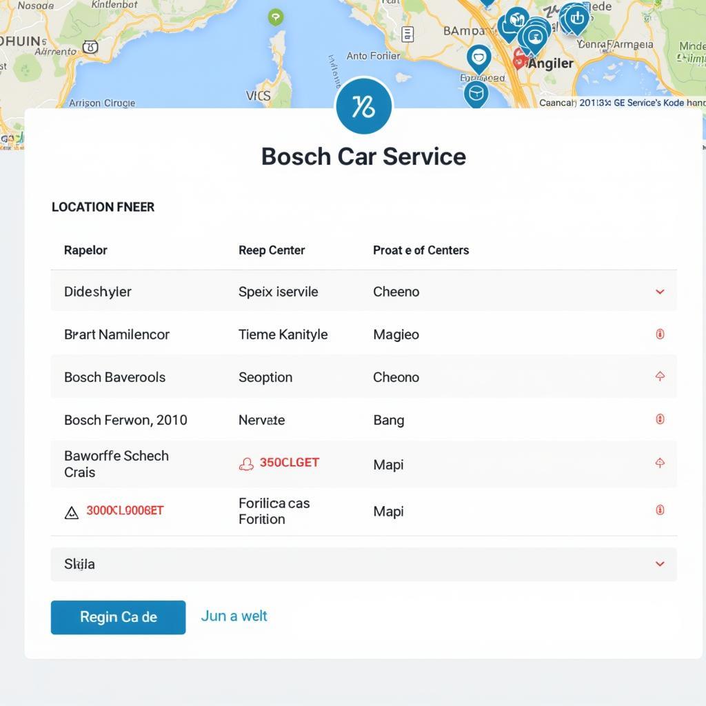 Bosch Car Service Center Locator Map