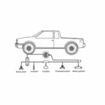 Car brake system components diagram