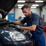 Mechanic Repairing Car in Brisbane