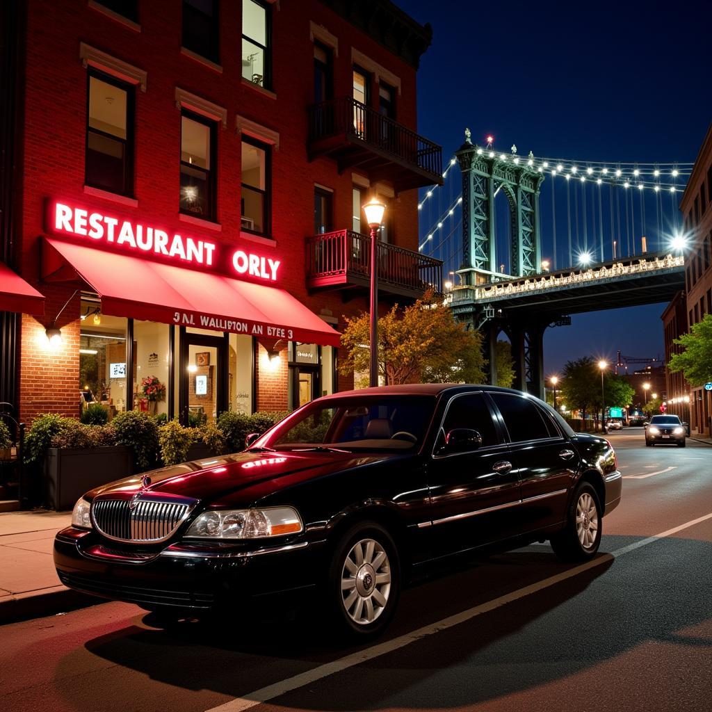 Brooklyn Town Car at Night