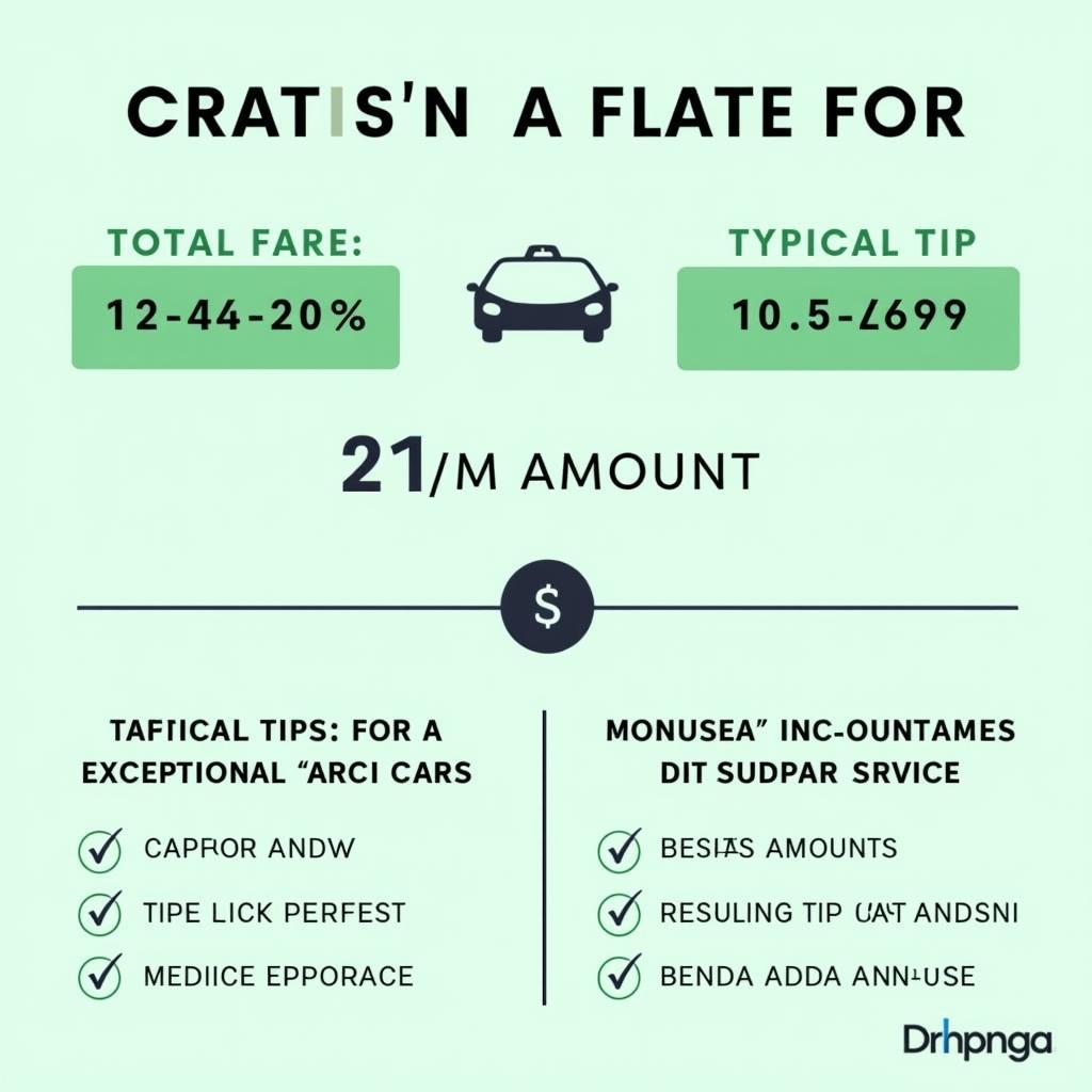 Calculating a Tip for a Flat Rate Car Service